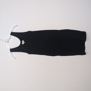 Lou & Grey Black Tank Dress with Elastic Cinch Waist